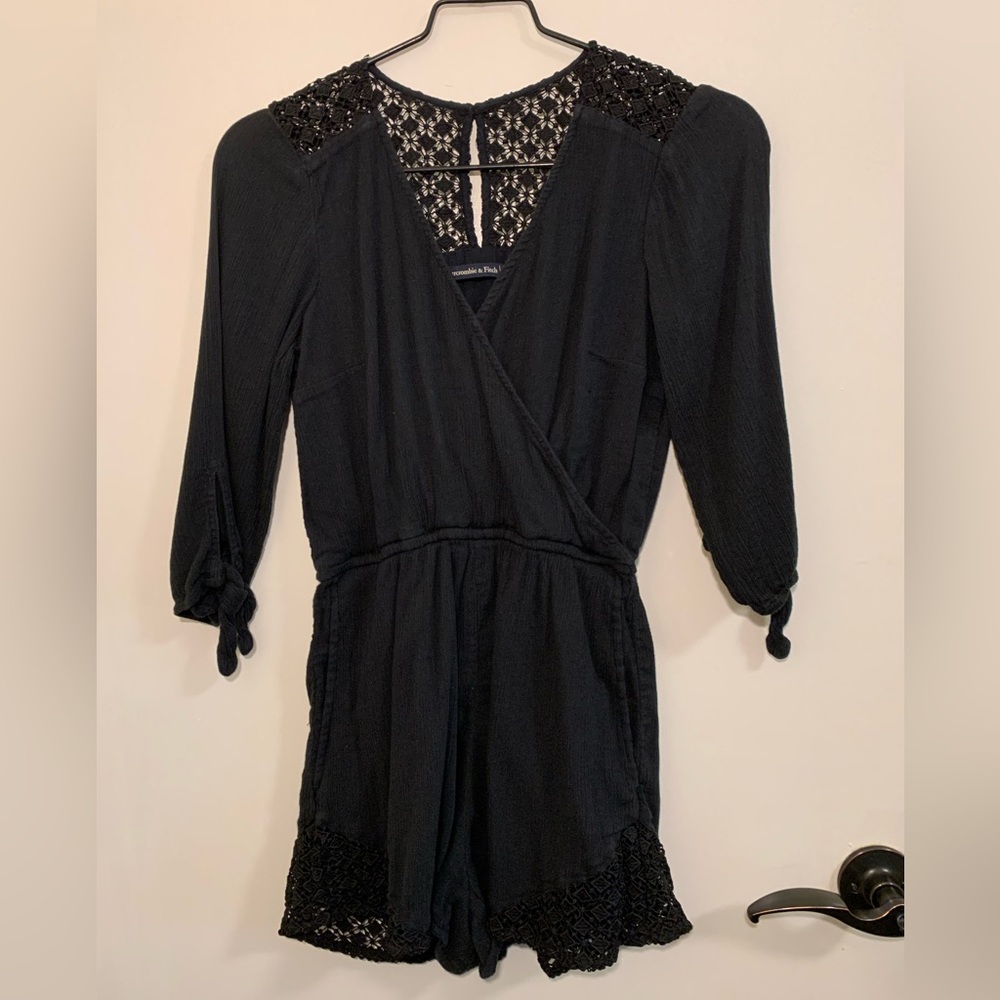 Abercrombie & Fitch Black Short Jumpsuit